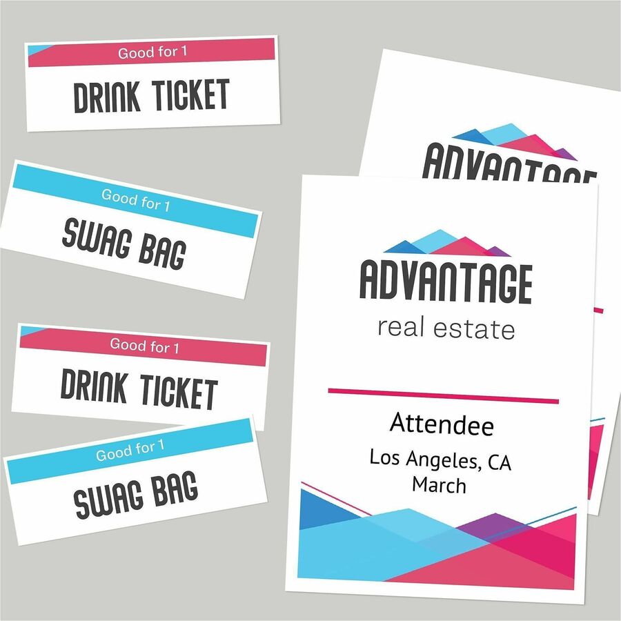 Avery&reg; Vertical Name Badge and Ticket Insertsfor Laser and Inkjet Printers