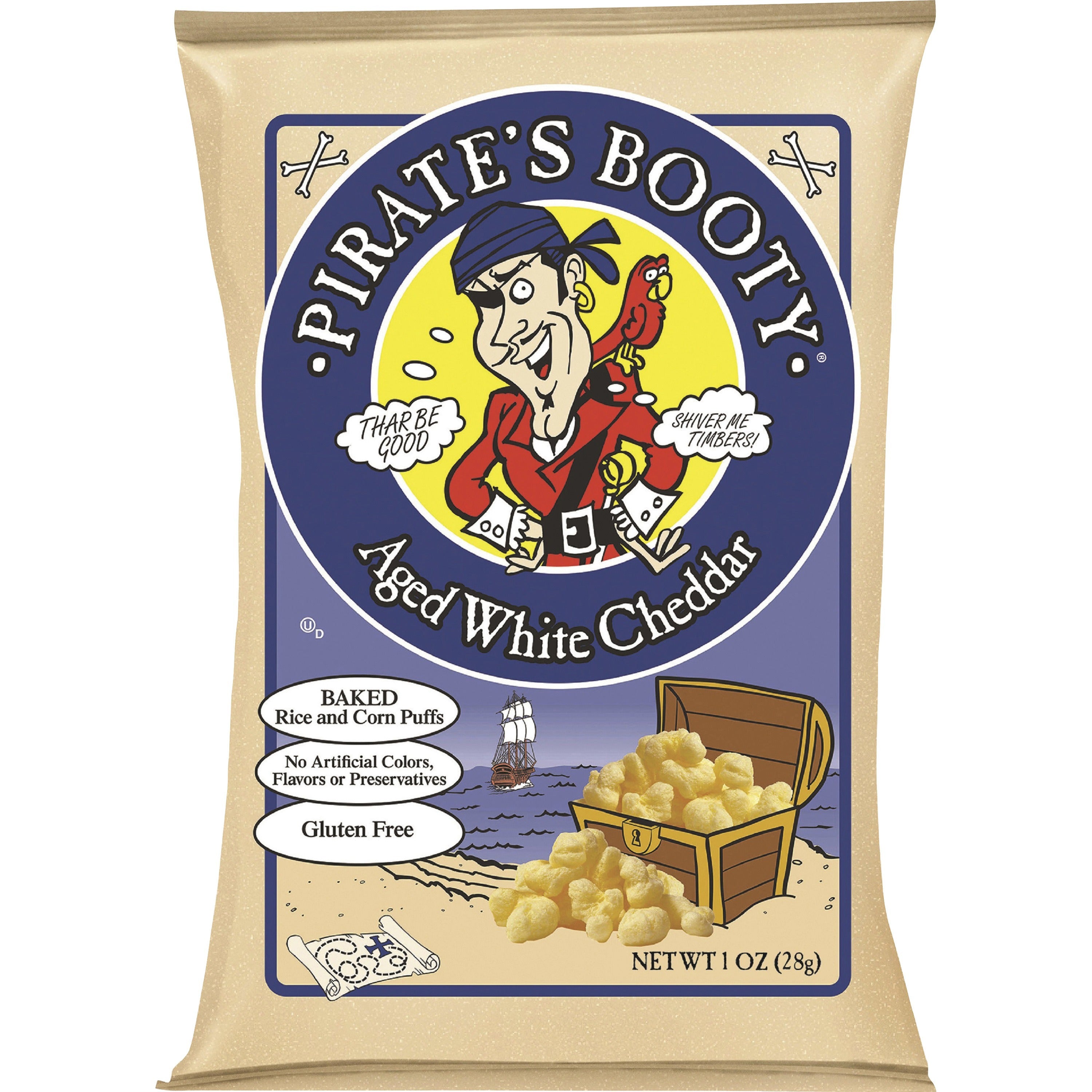 Gluten-free, No Artificial Flavor, No Artificial Color, Preservative-free - White Cheddar - 1 oz - 24 / Carton