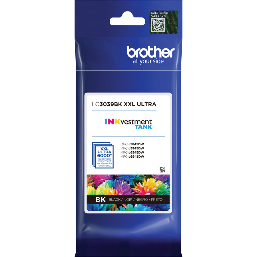 Brother INKvestment LC3039BK Original Ultra High Yield Inkjet Ink Cartridge - Single Pack - Black - 1 Each