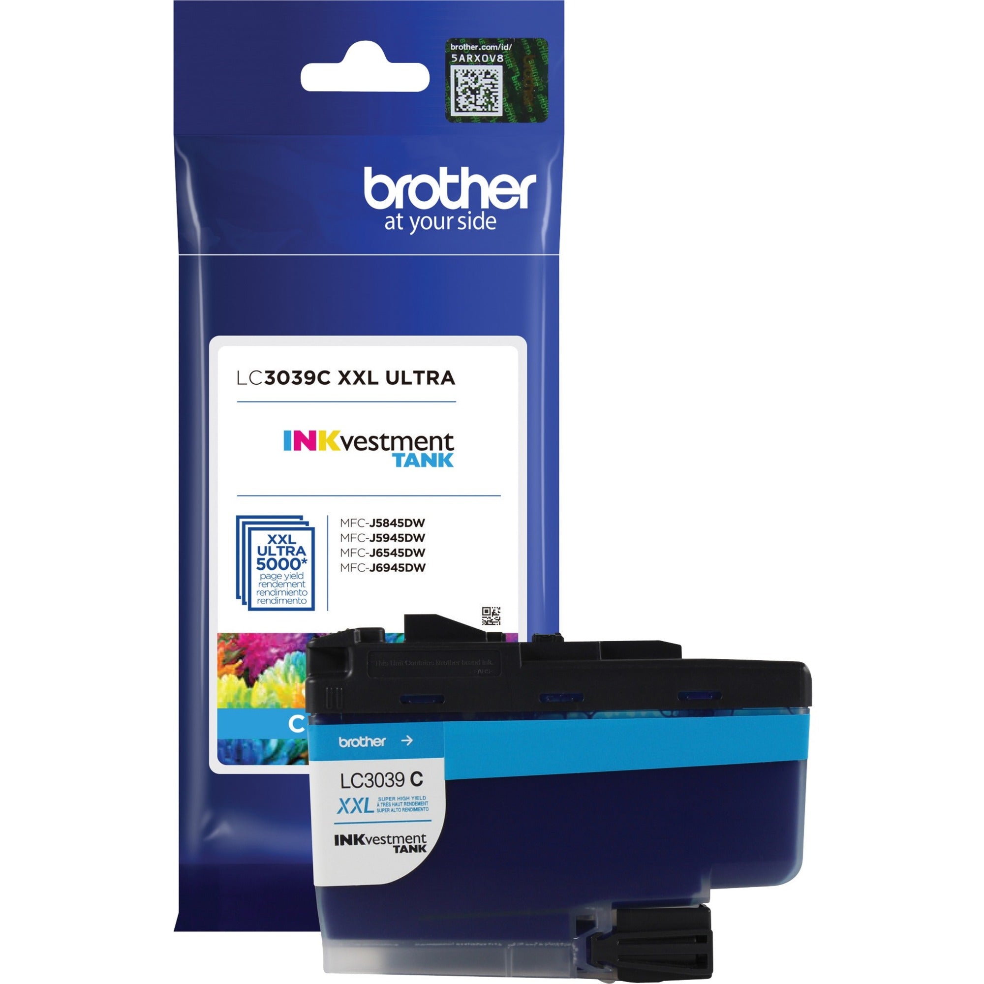 Brother INKvestment LC3039C Original Ultra High Yield Inkjet Ink Cartridge - Single Pack - Cyan - 1 Each