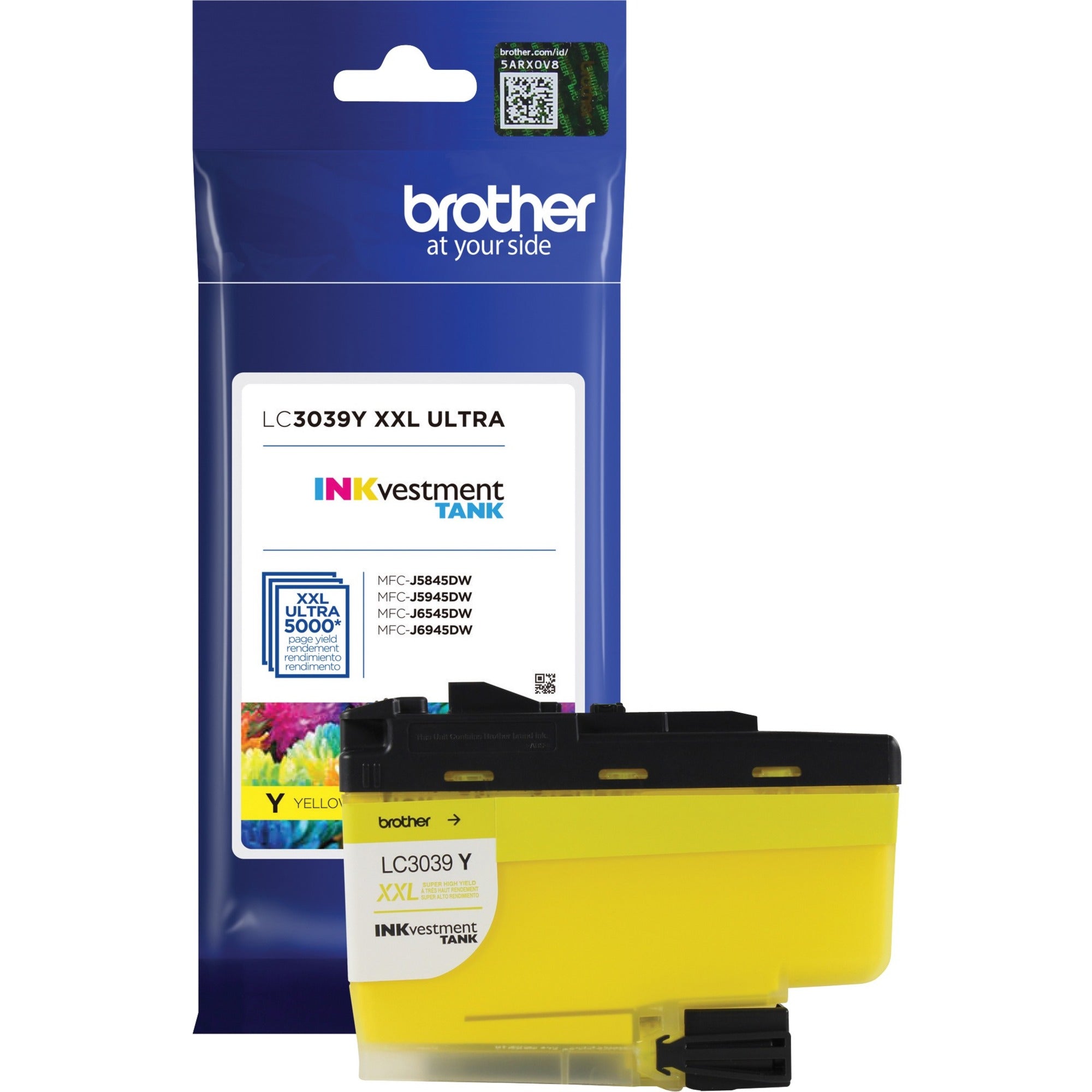 Brother INKvestment LC3039Y Original Ultra High Yield Inkjet Ink Cartridge - Single Pack - Yellow - 1 Each