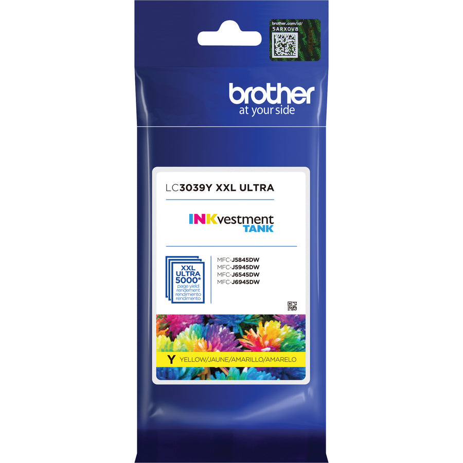 Brother INKvestment LC3039Y Original Ultra High Yield Inkjet Ink Cartridge - Single Pack - Yellow - 1 Each