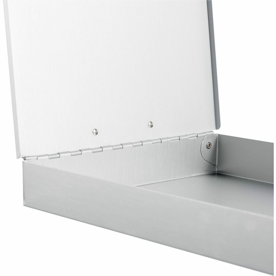Business Source Storage Clipboard - Storage for 50 Document - 8 1/2" x 11" Sheet Size - Silver - 1 Each