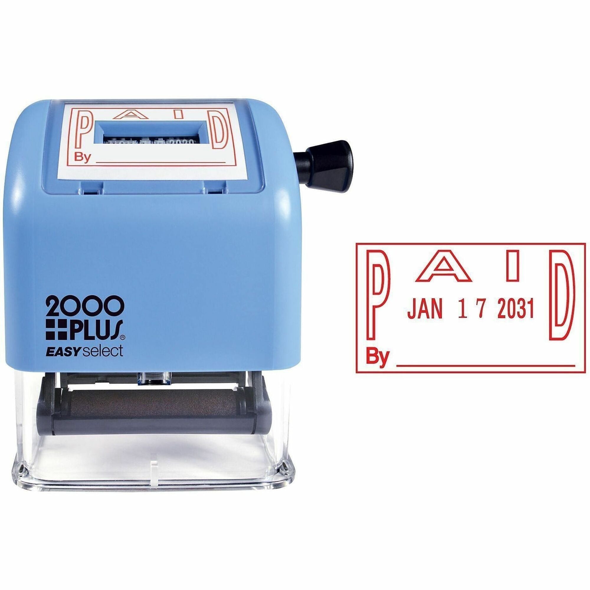 Date Stamp - 1" Impression Width x 1.81" Impression Length - Red - 1 Each