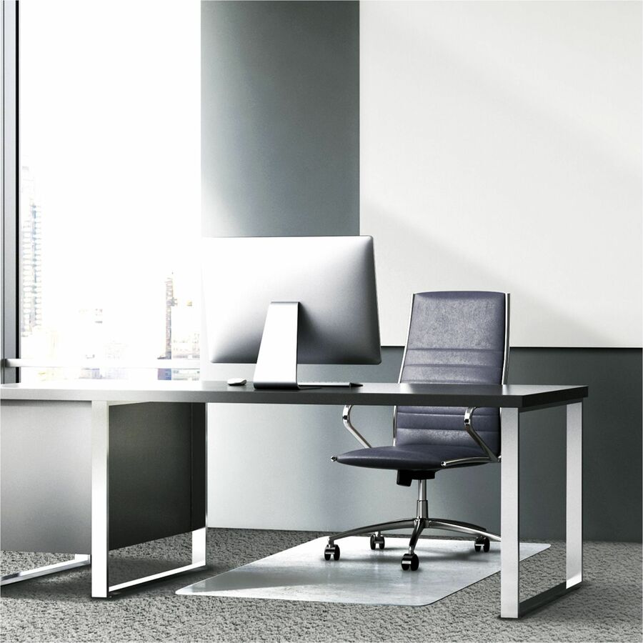 Floortex Heavy-Duty Glass Chair Mat for Hard Floors & Carpets - 48" x 60"