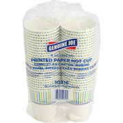 Genuine Joe 8 oz Hot Beverage Cups - 8 fl oz - Assorted - Paper - Hot Chocolate, Cappuccino, Tea, Coffee, Beverage - 50 / Pack