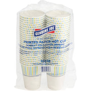 Genuine Joe 12 oz Hot Beverage Cups - 12 fl oz - Assorted - Paper - Hot Chocolate, Cappuccino, Tea, Coffee, Beverage - 50 / Pack