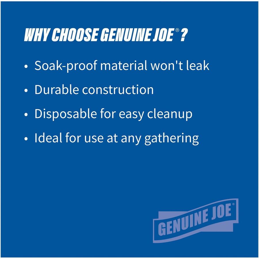 Genuine Joe 7" Printed Paper Plates - Disposable - 7" Diameter - Assorted - 125 / Pack