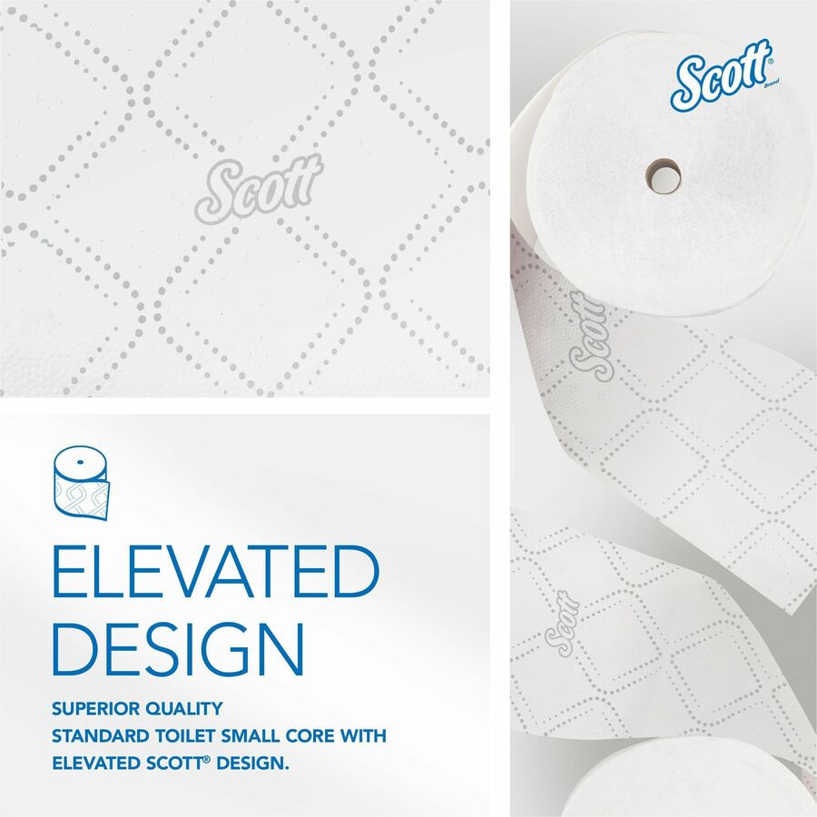 2 Ply - 4" Width x 3.70" Length - 1100 Sheets/Roll - White - 1 Carton