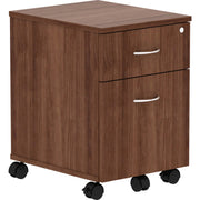 Lorell Relevance Series 2-Drawer File Cabinet - 22.9" Height x 15.8" Width x 19.9" Depth - Total Drawer(s): 2 - Finish: Laminate, Walnut - 1 Each