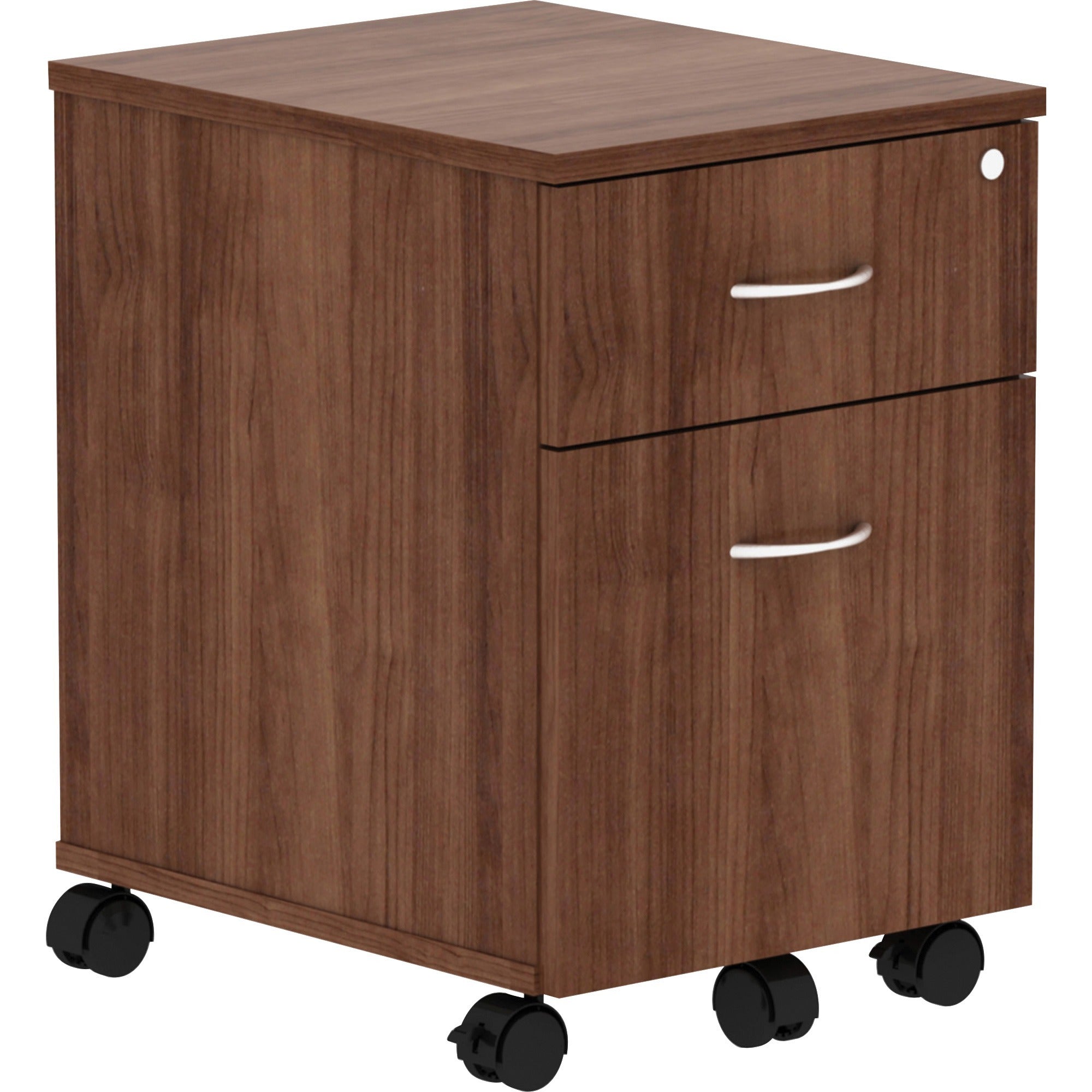 Lorell Relevance Series 2-Drawer File Cabinet - 22.9" Height x 15.8" Width x 19.9" Depth - Total Drawer(s): 2 - Finish: Laminate, Walnut - 1 Each