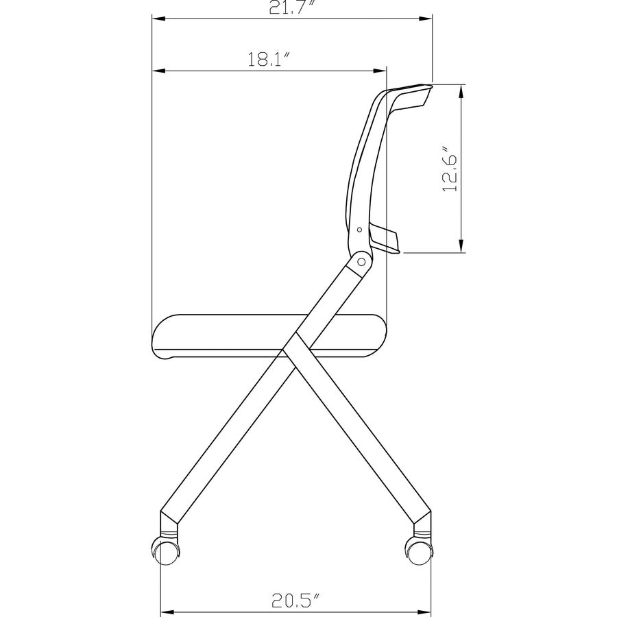 Lorell Mobile Mesh Back Nesting Chairs
