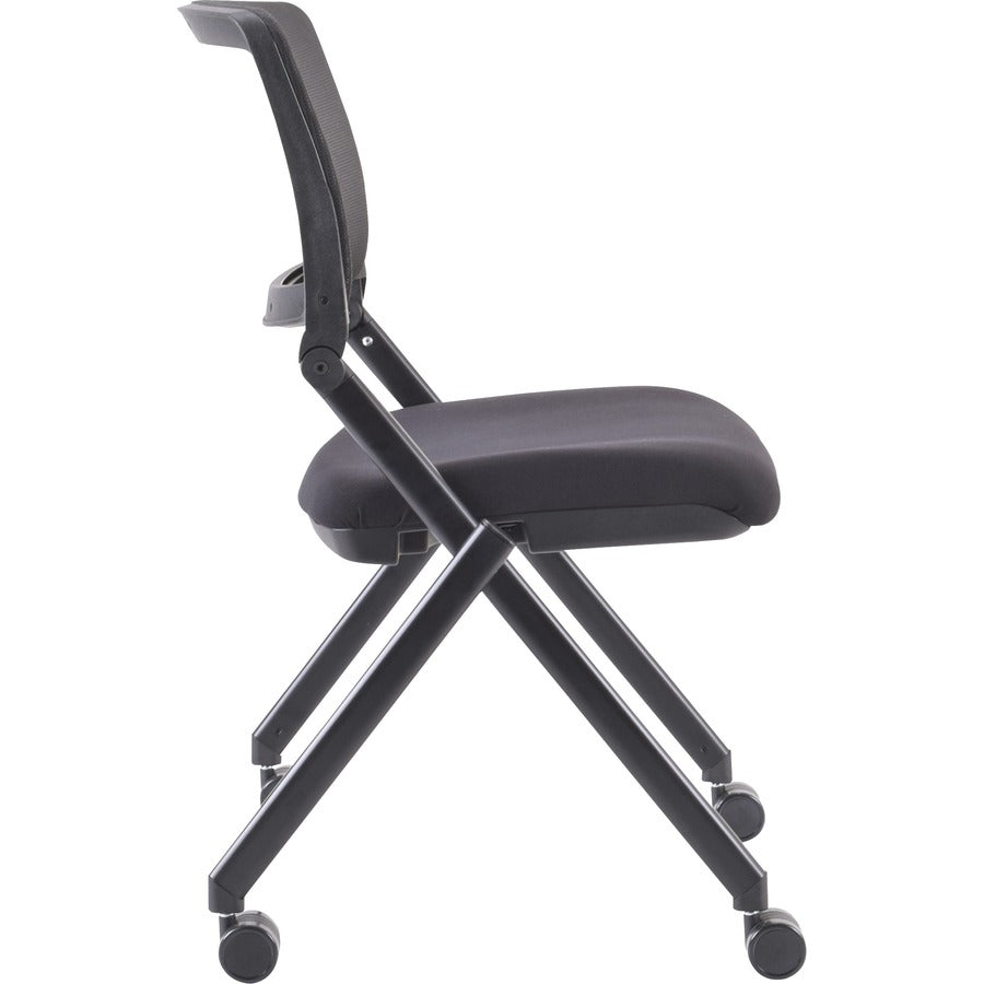 Lorell Mobile Mesh Back Nesting Chairs