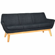 Lorell Quintessence Collection Sofa - 32.8" Height x 73.3" Width x 19.8" Length - Finish: Black - 1 Each