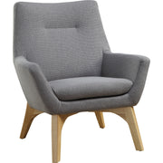 Lorell Quintessence Collection Upholstered Chair - Gray Seat Color - Gray Back Color - Low Back - Four-legged Base - 1 Each