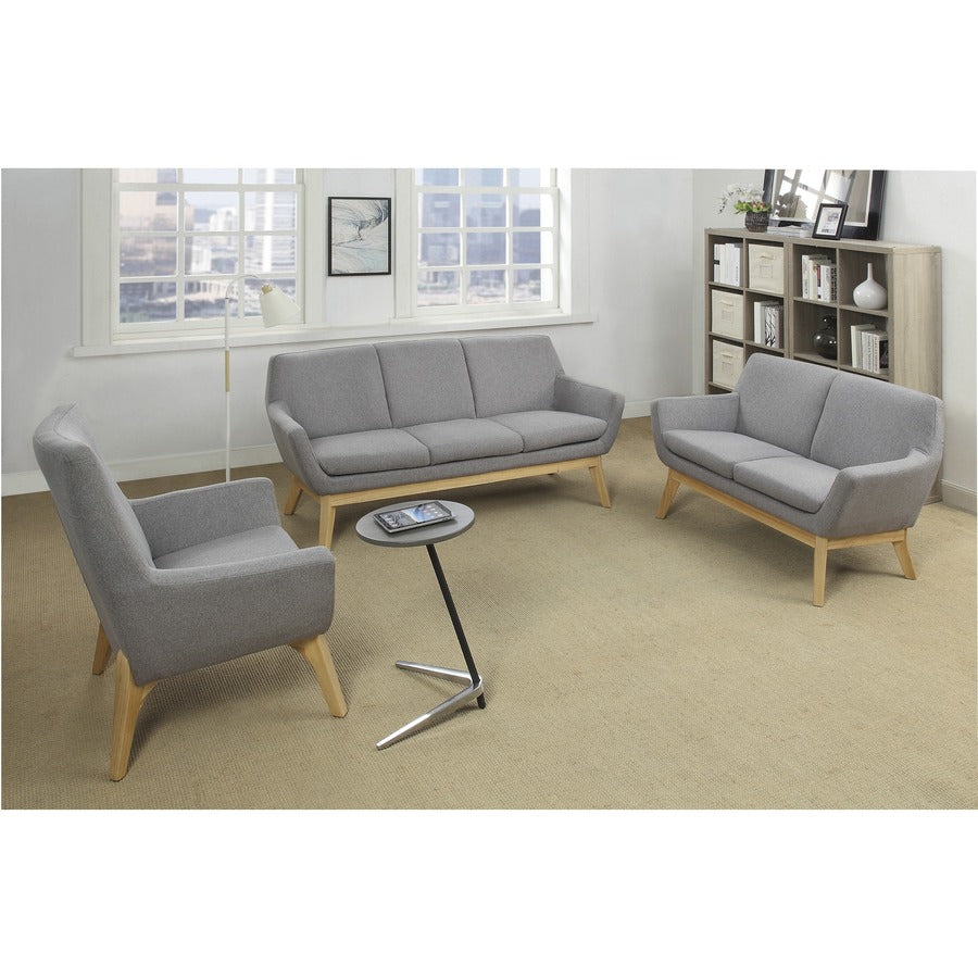 Lorell Quintessence Collection Loveseat - 32.8" Height x 19.8" Width x 53.1" Length - Finish: Gray - 1 Each