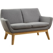 Lorell Quintessence Collection Loveseat - 32.8" Height x 19.8" Width x 53.1" Length - Finish: Gray - 1 Each