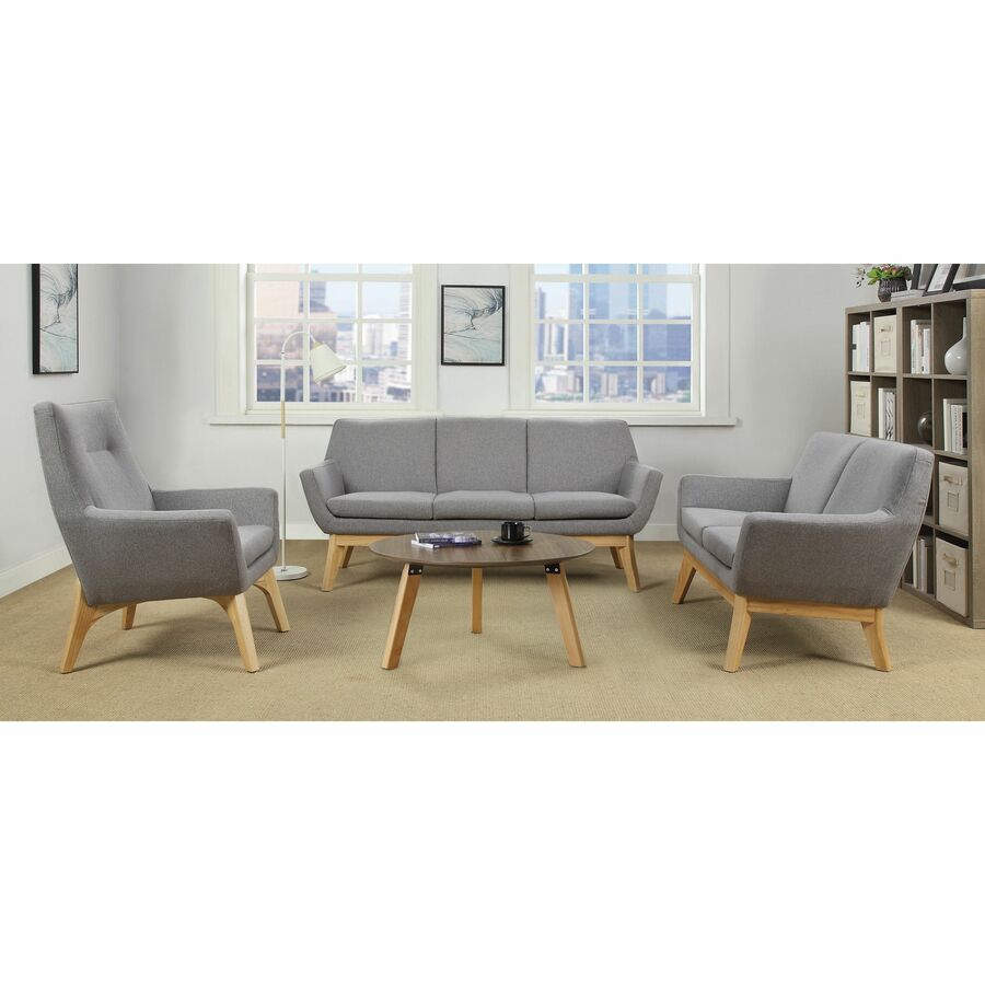 Lorell Quintessence Collection Sofa - 32.8" Height x 73.3" Width x 19.8" Length - Finish: Gray - 1 Each