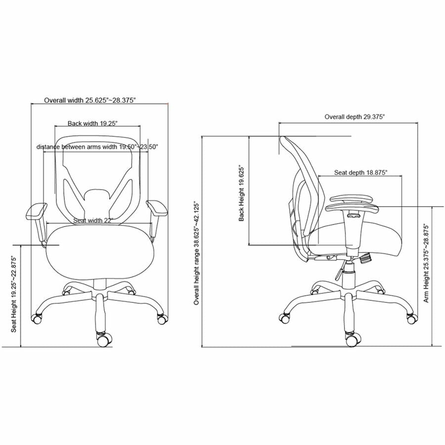 SOHO SOHO Big & Tall Mesh Back Chair