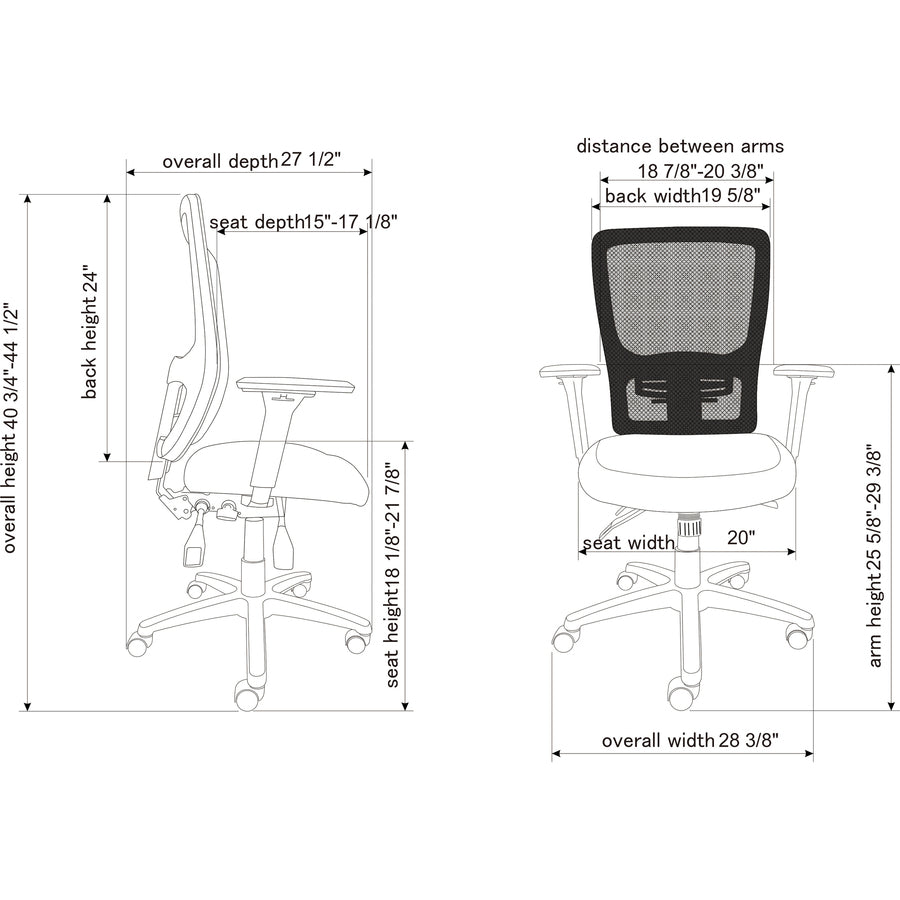Lorell Ratchet High-back Mesh Chair