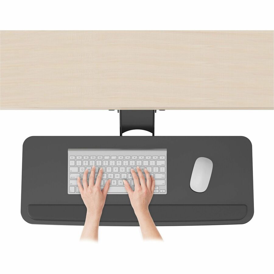 Lorell Universal Keyboard Tray - 5" Height x 10.9" Width - Black - 1 Each