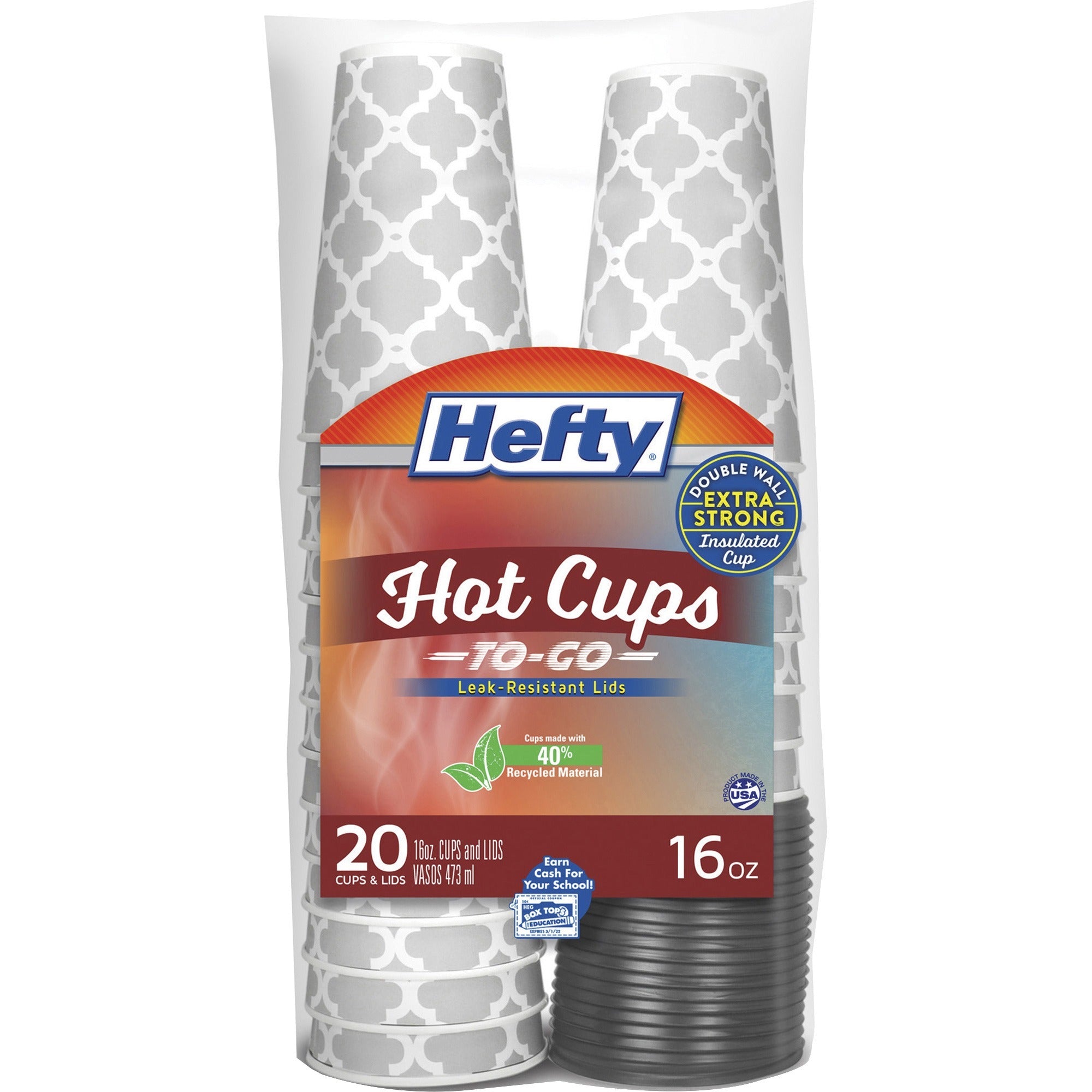 16 fl oz - Gray, Silver - Coffee - 20 / Pack