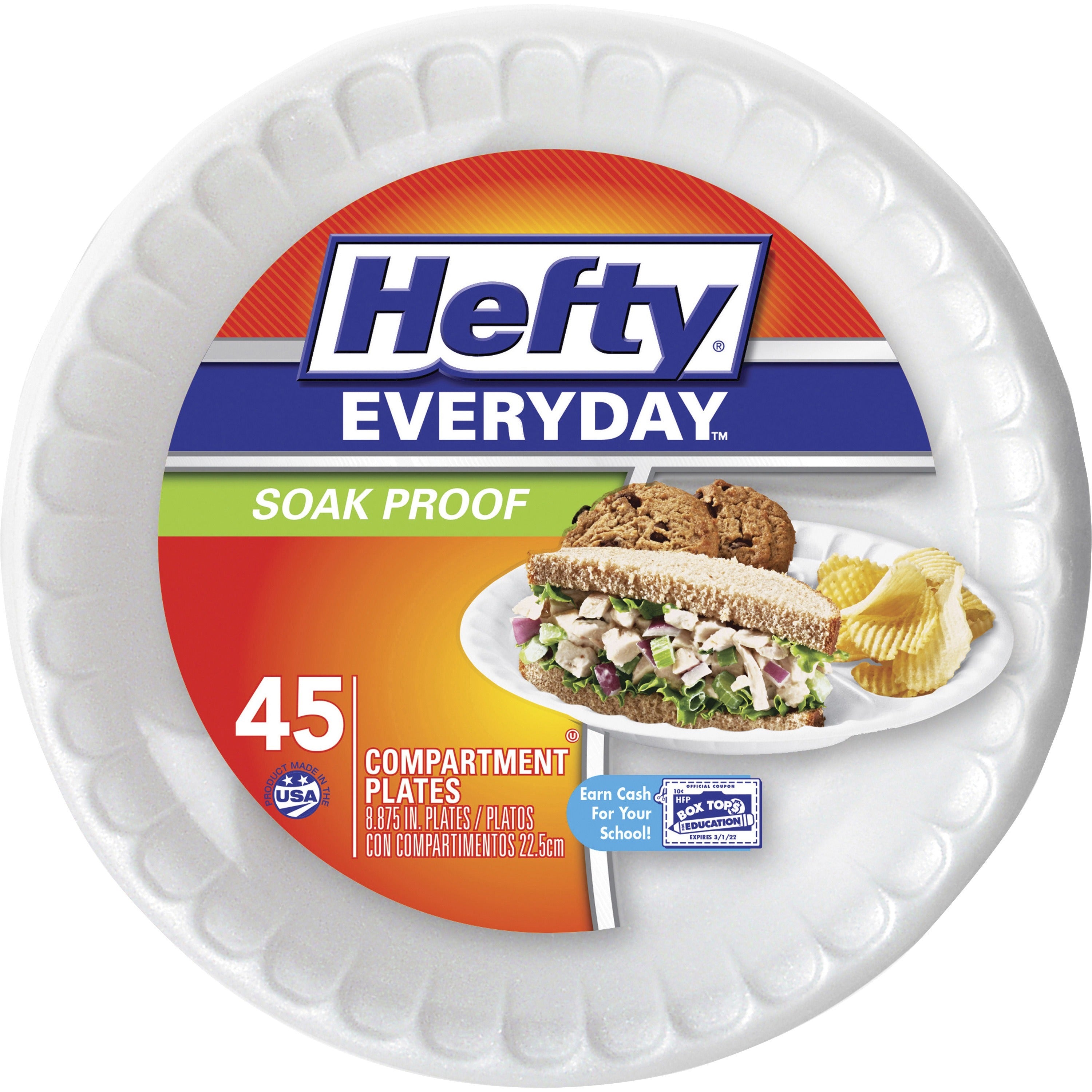 Disposable - 8.9" Diameter - White - 45 / Pack