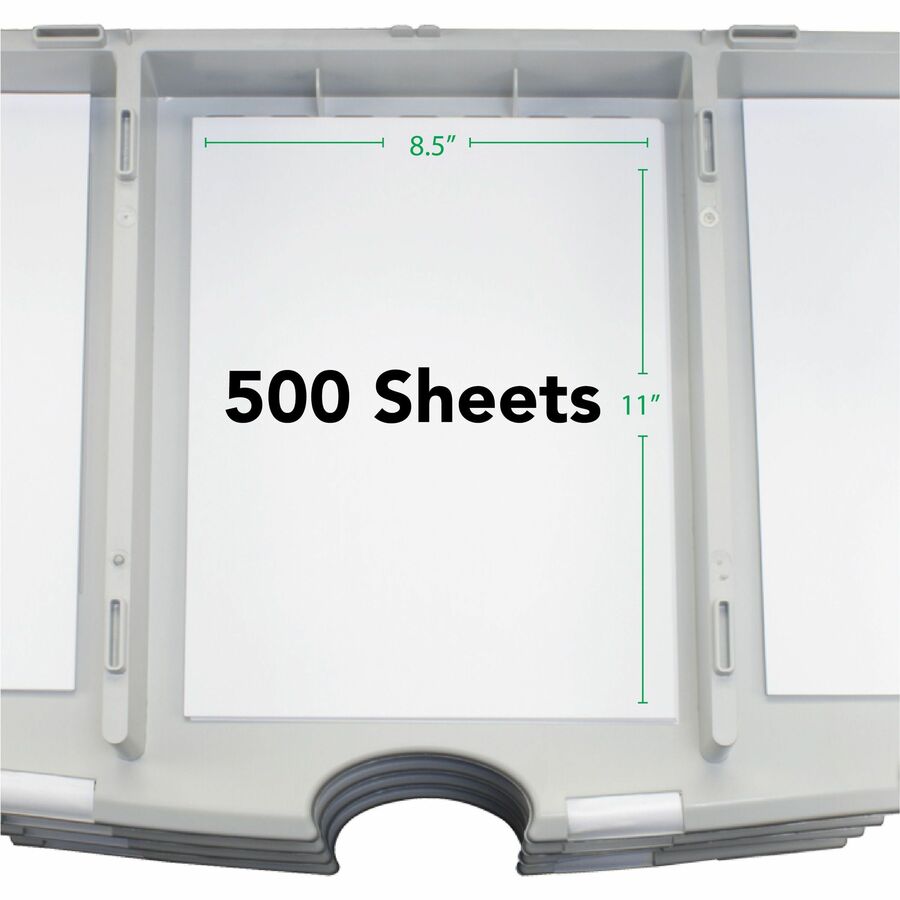 Storex Stackable Literature Sorter - 12000 x Sheet - 24 Compartment(s) - Compartment Size : 9.50" x 12" - 20.50" Height x 14.13" Width31.38" Length - Gray - Plastic, Polystyrene - 1 Each