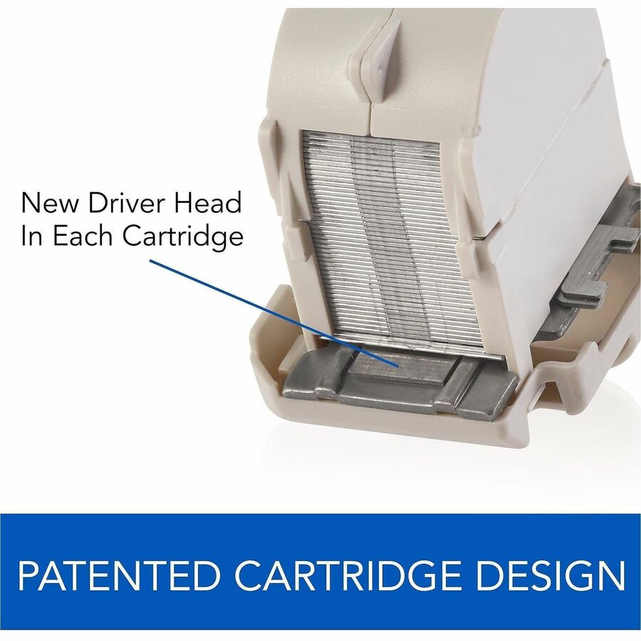 Standard - 1/4" Leg - 1/2" Crown - Holds 25 Sheet(s) - for Paper - Chisel Point, Jam-free - Silver - 1500 Per Cartridge - 1 Each