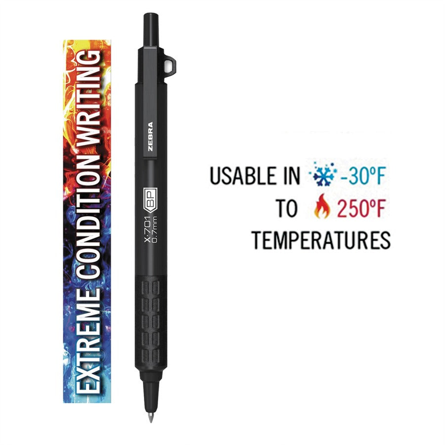 0.7 mm Fine Pen Point - Refillable - Retractable - Stainless Steel Barrel - 1 Each