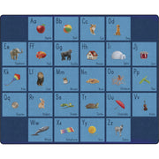 Flagship Carpets See My Alphabet Classroom Rug - Floor Rug - 13.17 ft Length x 10.50 ft Width x 0.50" Thickness - Rectangle - Blue - Yarn