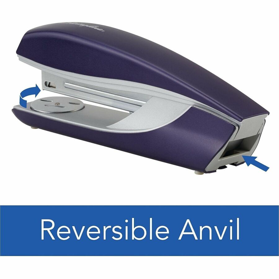 Swingline NeXXt Series Style Desktop Stapler - Staples Upto 40 Sheet - Holds Upto 210 Staple - Full Strip - Purple - 1 Each