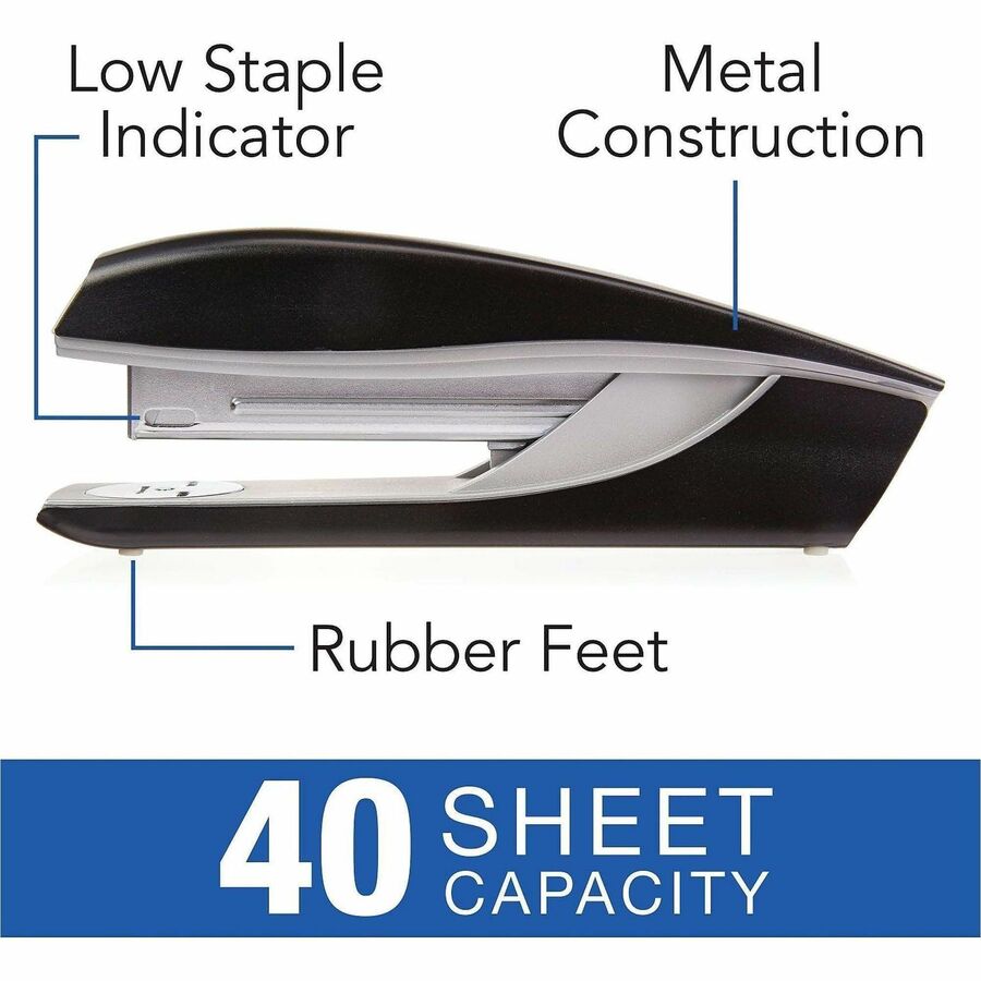Swingline NeXXt Series Style Desktop Stapler - Staples Upto 40 Sheet - Holds Upto 210 Staple - Full Strip - Black - 1 Each