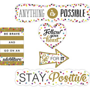Clingy Thingies®: Confetti Positive Sayings Accents
