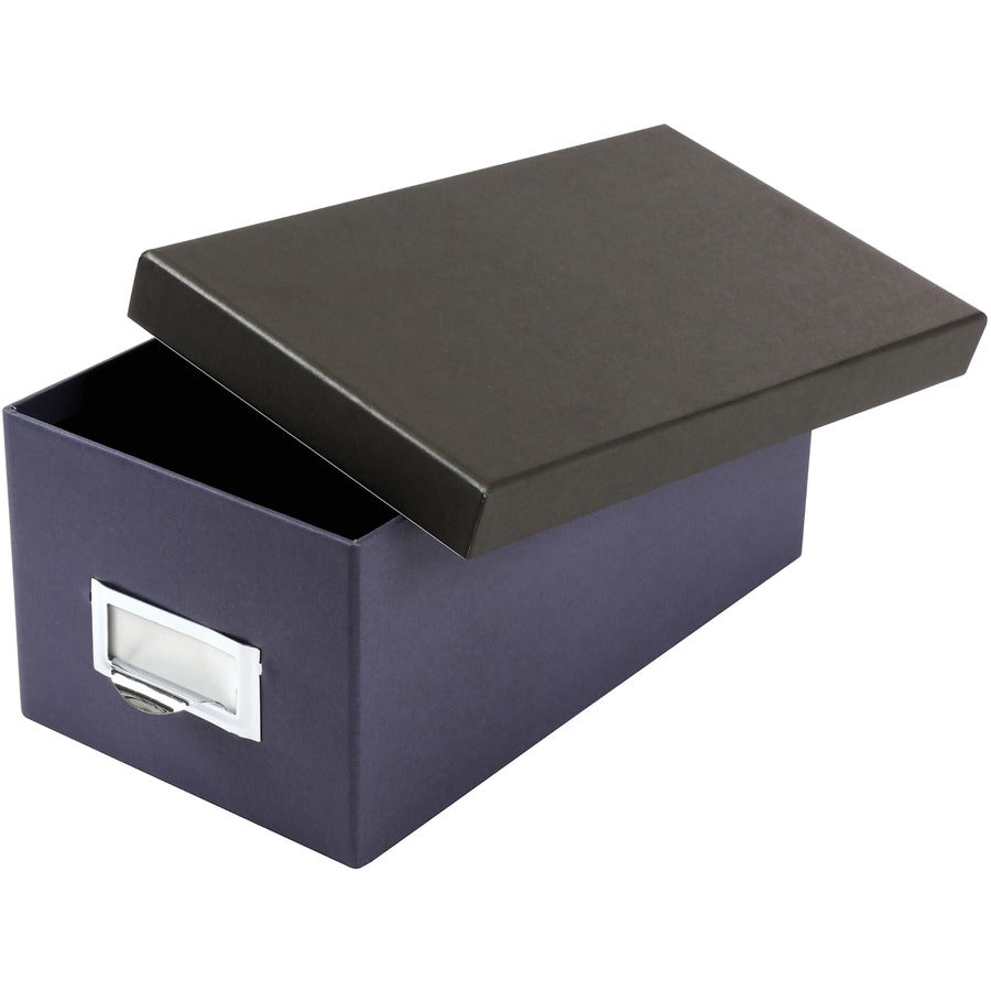 External Dimensions: 11.5" Length x 6.5" Width x 5" Height - Media Size Supported: Index Card 4" x 6" - 1000 x Index Card (4" x 6") - Indigo, Black - For Index Card, Recipe, Photo, Notes - Recycled - 1 Each