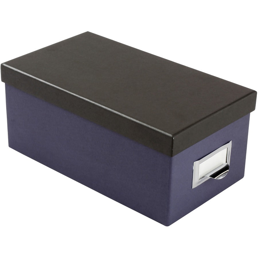 External Dimensions: 11.5" Length x 6.5" Width x 5" Height - Media Size Supported: Index Card 4" x 6" - 1000 x Index Card (4" x 6") - Indigo, Black - For Index Card, Recipe, Photo, Notes - Recycled - 1 Each