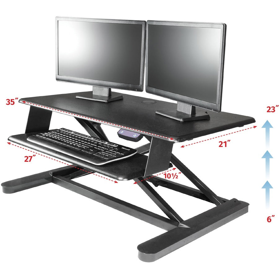 Kantek Electric Sit-Stand Desktop Riser