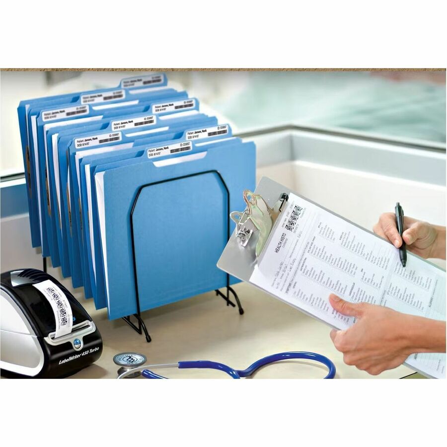 Dymo LabelWriter 4XL Label Printer Label Roll, 6" x 4", Rectangle, Direct Thermal, White Plastic, Water Resistant, 220 Labels per Roll, 1 Pack