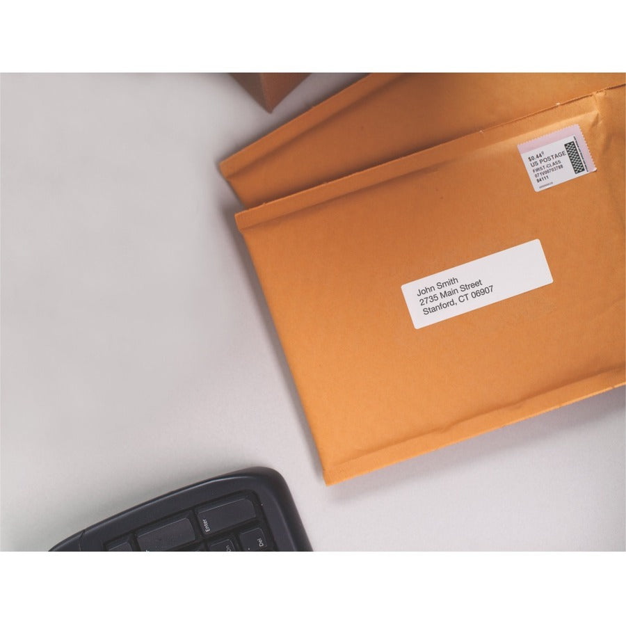 Dymo LabelWriter Labels - 1 1/8" Height x 3 1/2" Width - Rectangle - White - 350 / Roll - 12 / Pack