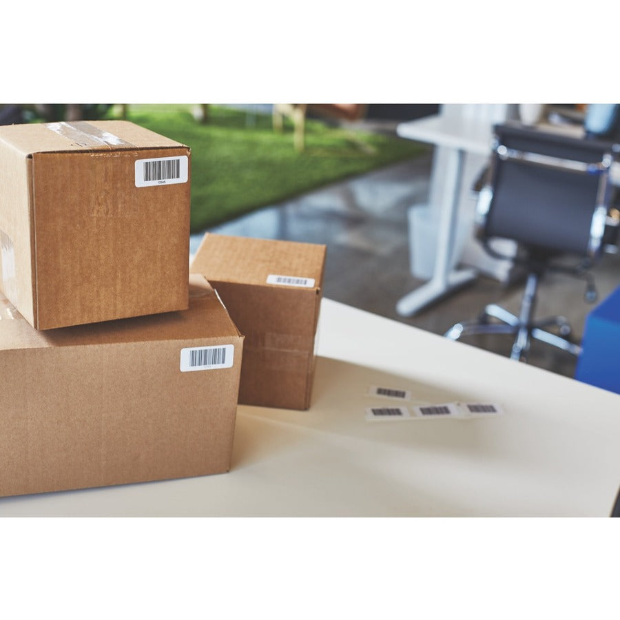 Dymo LabelWriter Labels - 1" Height x 2 1/8" Width - Roll - Rectangle - Direct Thermal - White - Durable, Adhesive, Strong - 500 / Roll - 12 / Pack
