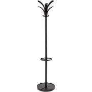 Alba Coat Stand - 66.9" Height x 13.8" Width x 13.8" Length - for Coat - Black - 1 Each