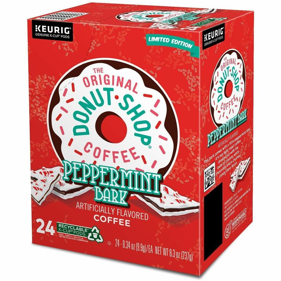 Compatible with K-Cup Brewer - Light - K-Cup, Pod - Peppermint Bark - Kosher - 24 / Box