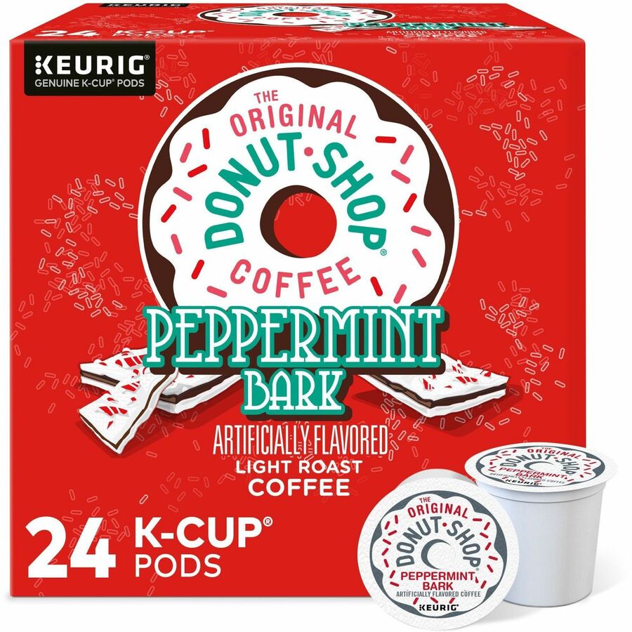 Compatible with K-Cup Brewer - Light - K-Cup, Pod - Peppermint Bark - Kosher - 24 / Box
