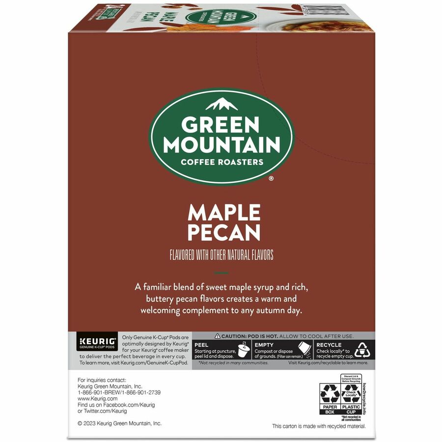 Compatible with K-Cup Brewer - Light - K-Cup, Pod - Maple Pecan - Kosher - 24 / Box