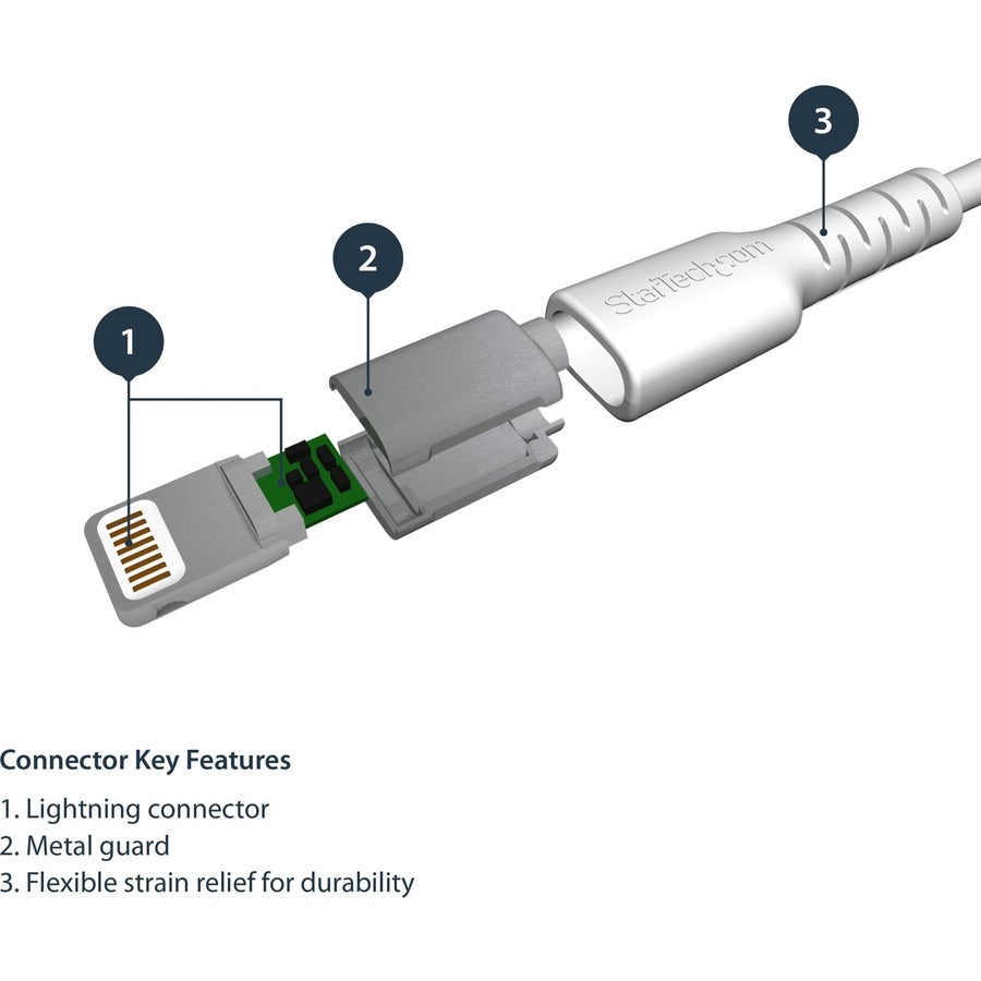 StarTech.com 3.3 ft. (1 m) USB to Lightning Cable - Apple MFi Certified - White