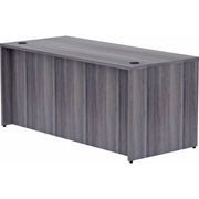 Lorell Essentials Series Rectangular Desk Shell - 29.5" Height x 66" Width x 30" Depth, x 1" Thickness Top - Laminate, Weathered Charcoal Table Top - Grommet - 1 Each