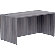Lorell Essentials Series Rectangular Desk Shell - 29.5" Height x 60" Width x 30" Depth, x 1" Thickness Top - Laminate, Weathered Charcoal Table Top - Grommet, Durable, Modesty Panel, Adjustable Floor Guide - 1 Each