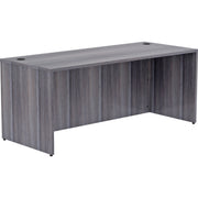 Lorell Essentials Series Rectangular Desk Shell - 29.5" Height x 70.9" Width x 29.5" Depth, x 70.9" Width x 29.5" Depth x 1" Thickness Top - Laminate, Weathered Charcoal Table Top - Grommet - 1 Each