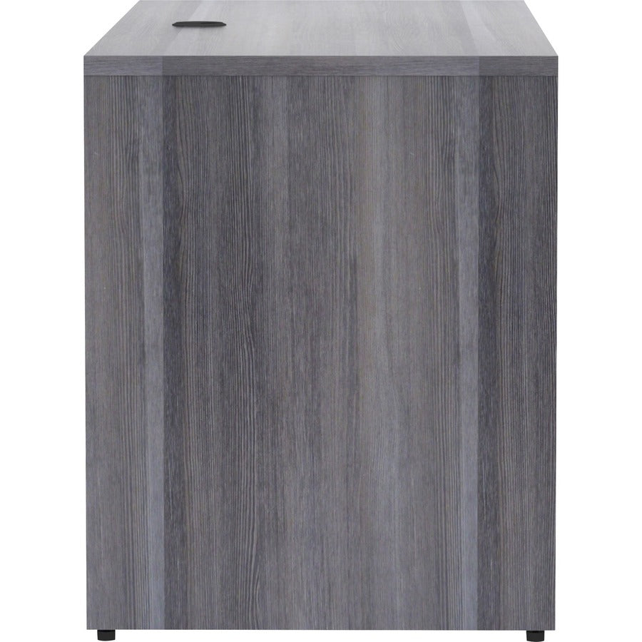 Lorell Essentials Series Credenza Shell - 29.5" Height x 60" Width x 24" Depth, x 1" Thickness Top - Laminate, Weathered Charcoal Table Top - Modesty Panel - 1 Each