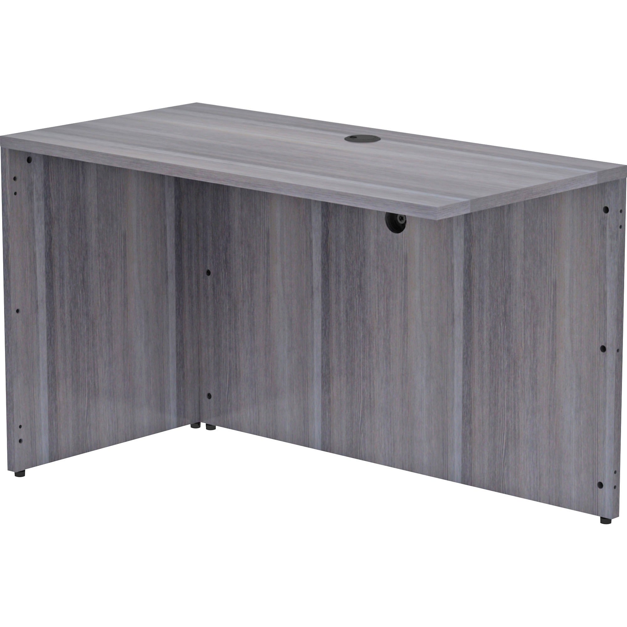 Lorell Essentials Series Return Shell - 29.5" Height x 48" Width x 24" Depth, x 1" Thickness Top - Laminate, Weathered Charcoal Table Top - Modesty Panel - 1 Each